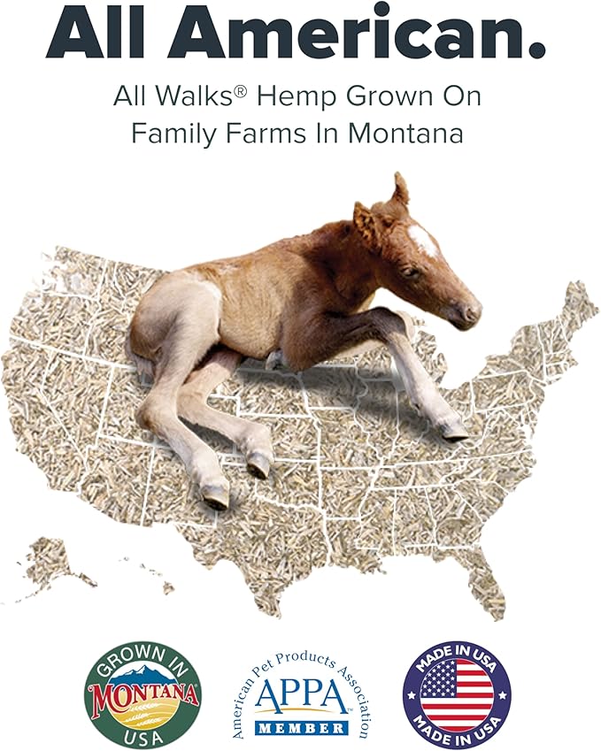 All Walks Plant Based Hemp Kitty Litter | 10 lb Bag | Super Clumping | Fragrance Free Kitty Litter | Odor Control for Cats