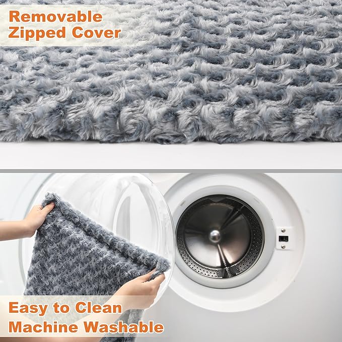 Cat Heating Pad, Electric Pet Heating Pad for Cat, Cat Warming Pad with Chew Proof Cord, 9 Heat Levels, Auto-Off, 18" x 18"