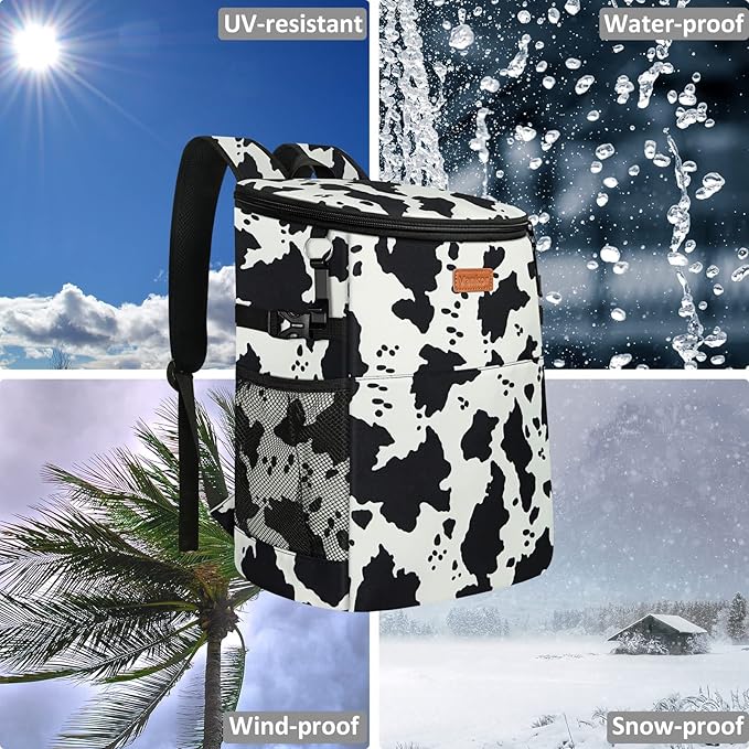 Camping Cooler Backpack 30 Cans, Soft Backpack Coolers Insulated Leak Proof Travel Cooler Bag Waterproof Lunch Picnic Beach Work Trip Thermal Bag Drink Beverage Beer Bag Cooler