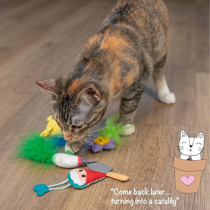 Catstages Garden Fur-Ends Plush Catnip Cat Toys - 6 Pack