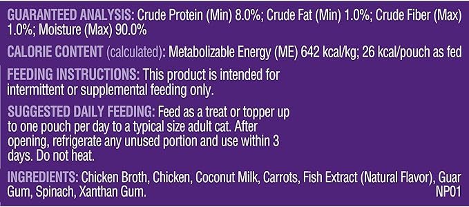 Rachael Ray Nutrish Purrfect Broths Wet Cat Food, Creamy Chicken Bisque with White Meat Chicken & Veggies Recipe, 1.4 Ounce Pouch (Pack of 24), Grain Free