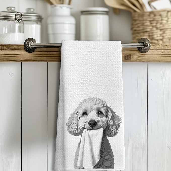 Funny Goldendoodle Dog Hand Towels, You Will Never Pee Alone Funny Bathroom Hand Towels, Goldendoodle Gifts, Dog Bathroom Decor, 16x24 Inches