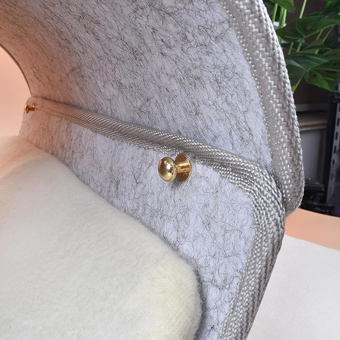 Cat Tunnel Bed tunnel chat bois Soft Com fortable Elevated Cat Tunnel Bed with Plush Cushion with Wooden Legs Pet Felt Tunnel Bed with Wooden Legs for Cat and Tunnels