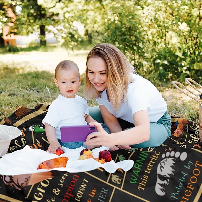 XALAZY Bigfoot Gifts Blanket 50"X60", Sasquatch Gifts, Big Foot Sasquatch Gifts for Kids, Hide and Seek Champion Throw, Funny Bigfoot Blanket