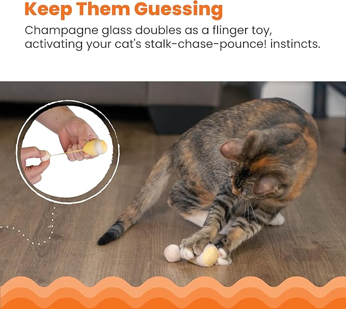 Catstages Purrsecco & Cupcakes Plush Interactive Catnip Cat Toys - 6 Pack