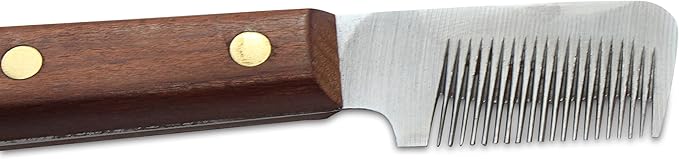 Mars Professional Dog Stripping Knife Grooming Tool, Short/Wide Blade and Slant Tooth, Right-Handed
