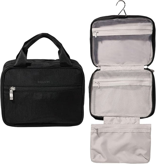 Baggallini Unisex's Hanging Travel Toiletry Kit-Lightweight 6x10 Inch Makeup Bag Toiltery