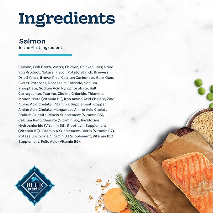 Blue Buffalo Tastefuls Savory Singles Natural Wet Cat Food in Gravy, 2.6-oz. Twin-Pack Tray, Salmon Entreé (24 Count)