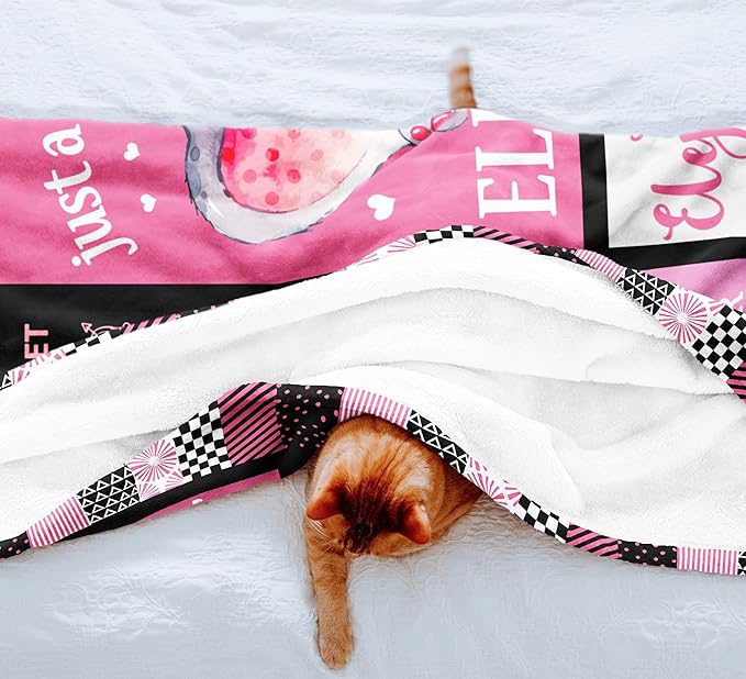 Elephant Lovers Blanket, 50"x60", Polyester/Flannel, Soft, Warm, Modern Cartoon Elephant Print Throw Blanket