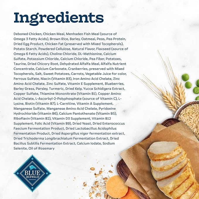 Blue Buffalo Tastefuls Natural Dry Food for Adult Indoor Cats, Chicken & Brown Rice Recipe, 10-lb. Bag