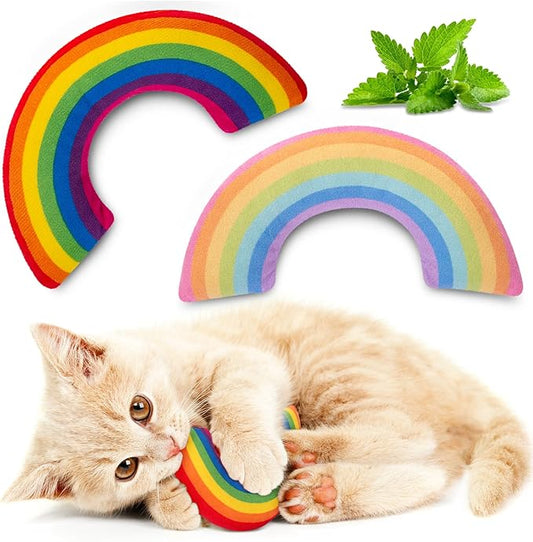 Catnip Toys, Catnip Toys for Cats, Cat Toys, Cat Toys for Indoor Cats, Cat Toys with Catnip, Interactive Cat Teething Chew Toys Cat Pillow Toys for Kitten Kitty, 2 Pack