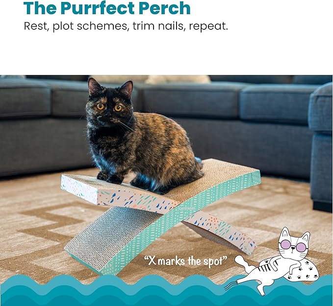 Catstages Easy Life Hammock Corrugated Cat Scratcher with Catnip