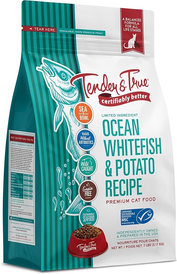 Tender & True Ocean Whitefish & Potato Recipe Cat Food, 7 lb