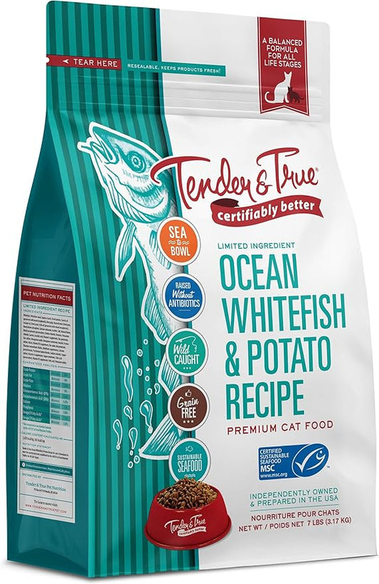 Tender & True Ocean Whitefish & Potato Recipe Cat Food, 7 lb
