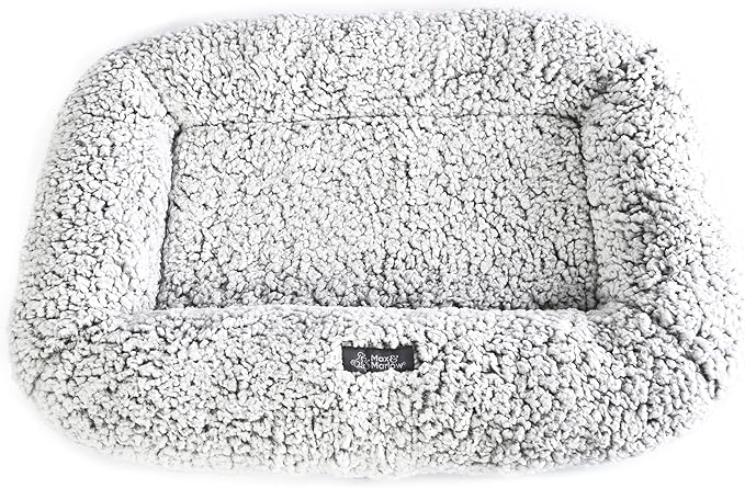 Max & Marlow Dog Bed Dog Couch Bed Washable Dog Bed Crate Mat Dog & Cat Bed, Non Slip Bottom, Gray, 23" L x 15" W x 3.5" Th