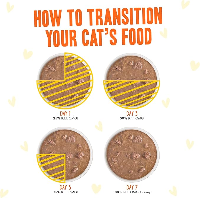 Weruva B.F.F. OMG - Best Feline Friend Oh My Gravy!, Yippy Ki Yay Yellows! Variety Pack, 2.8oz Pouch (Pack of 12)