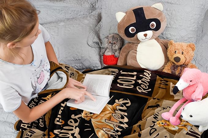 Golden Retriever Gifts for Women, Gifts for Golden Retriever Lovers/Kids/Dog Throw Blanket 50"x60"