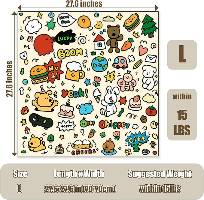 27.6" Cat Grooming Wrap Cat Wrap for Cutting Nails Cat Restraint for Nail Clipping Cat Swaddle Wrap Cat Burrito Wrap L(Within 15lbs) Anti-Scratch Anti-Escape Multifunctional Pet Tool