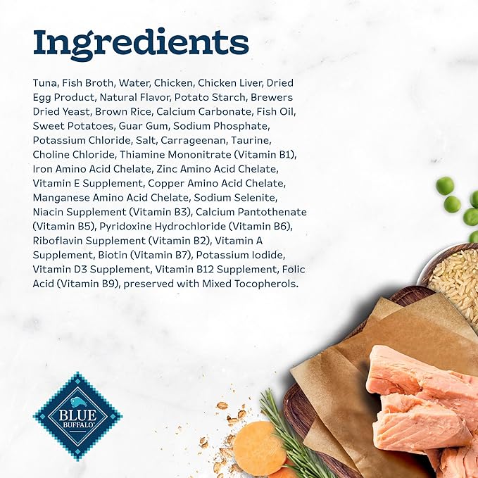 Blue Buffalo Tastefuls Wet Cat Food Morsels, Made with Natural Ingredients, Tuna, 3-oz Cans (24 Count)