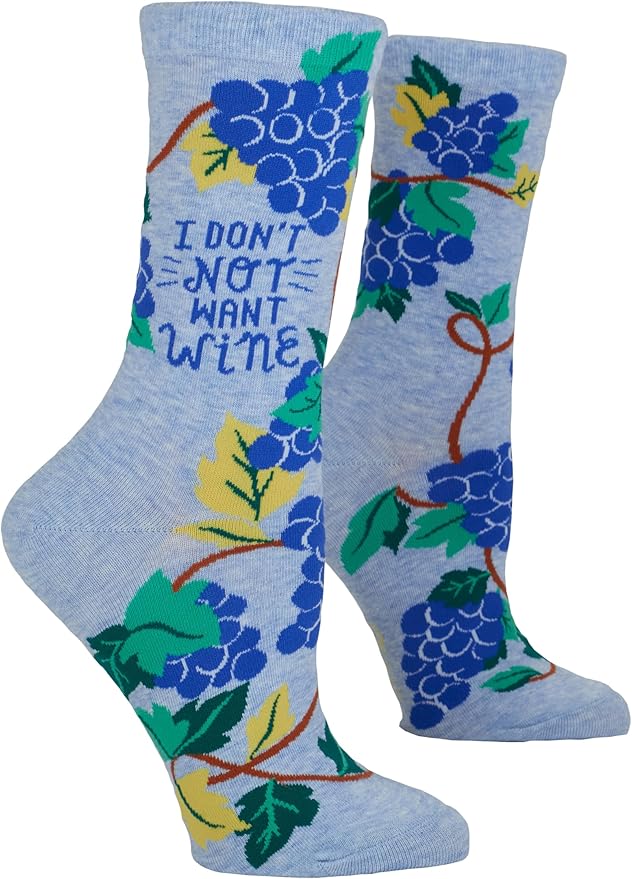 Blue Q Women's Funny Novelty Crazy Crew Socks with Sayings