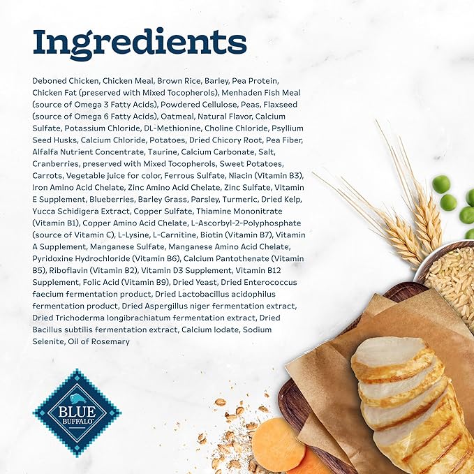 Blue Buffalo Tastefuls Hairball Control Natural Adult Dry Cat Food, Chicken, 15lb bag