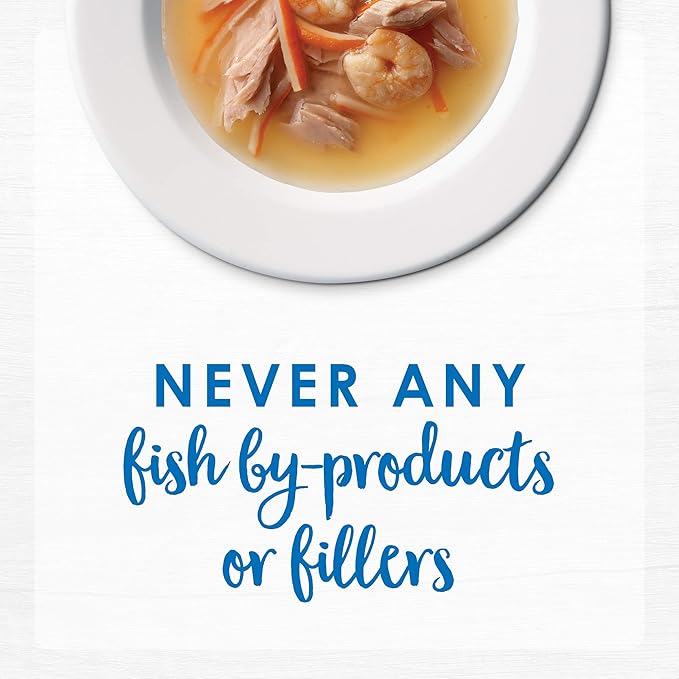 Purina Fancy Feast Broth Complement Chicken and Seafood Lickable Grain Free Wet Cat Food Variety Pack - (Pack of 20) 1.4 oz. Pouches