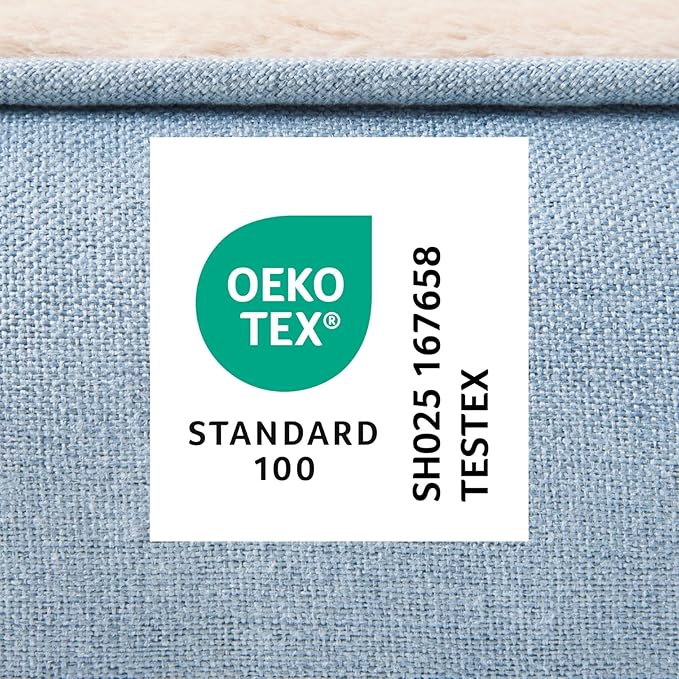 TOWN & COUNTRY EVERYDAY CuddleTown Comfy Solid Bolster Sofa Pet Bed, Supportive & Calming Egg Crate Foam, Water Repellent, Non-Slip Bottom, Machine Washable Cover, Blue, Medium 28"x23"x8"