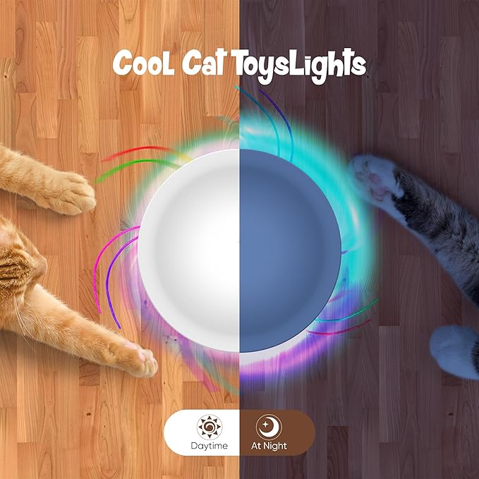 Interactive Cat Toys for Indoor Cats,Automatic Cat String Toy,USB Rechargeable Cat Toys Interactive for Cat Enrichment,Random Rotation Cat Games