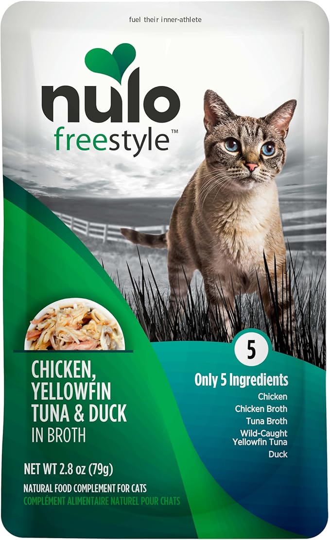 Nulo Freestyle Cat & Kitten Wet Cat Food Pouch, Premium All Natural Grain-Free Soft Cat Food Topper with Amino Acids for Heart Health and High Animal-Based Protein