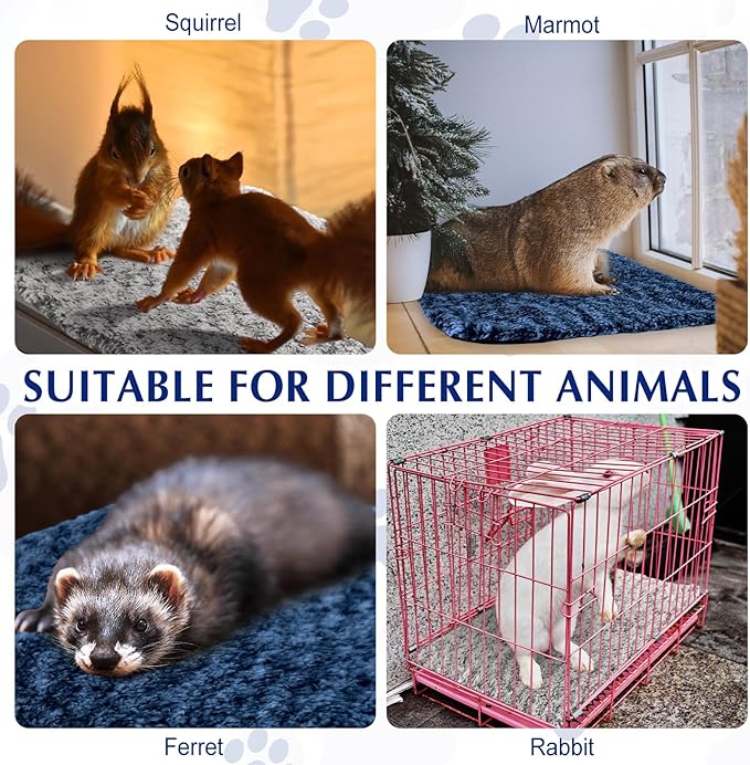 4 Pack Self Warming Cat Pads Self Heating Cat Mat Thermal Pads for Small Dogs Washable Pet Kennel Pad Crate Bed Mat with Removable Covers for Indoor Outdoor Pet