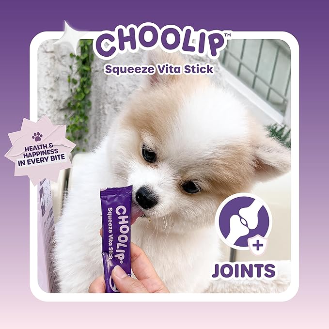 Squeeze Vita Stick Lickable Treats for Dogs & Cats. 49 Joint Support Sticks with Essential multivitamins. Soft and Tasty Paste for All Life Stages, Supporting Joints Health