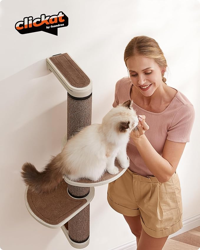 Feandrea Clickat Collection - No.006 Cat Scratching Post Spare Part Kit, Replacement Post Segment, Machine Washable Felt Pads, Easy to Attach and Detach