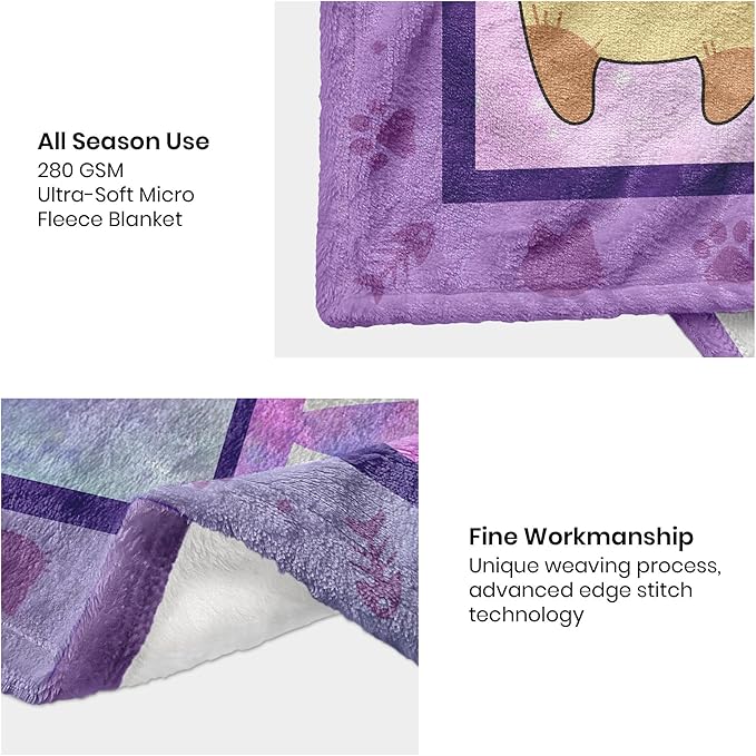 Cat Gifts: Mom, Lady & Lover Blanket - 50"X60", Funny Themed Gift for Women Cat Enthusiasts