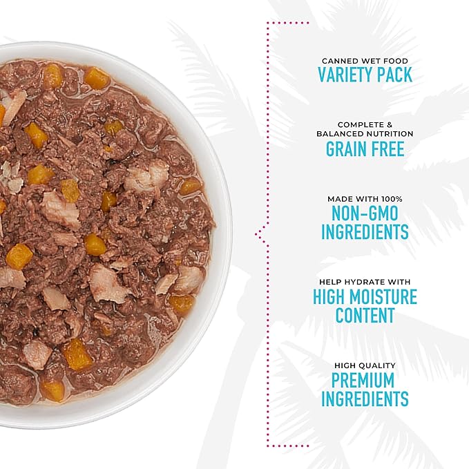 Tiki Cat Aloha Friends Tuna Wet Food Variety Pack, 5.5 oz., Count of 8