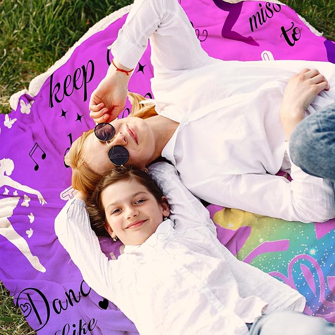 Dance Gifts for Girls Dancer Blanket Soft Flannel Dancers Merch Throw Blanket for Dance Lovers Team Dancing Gifts Stuff 50"x40"