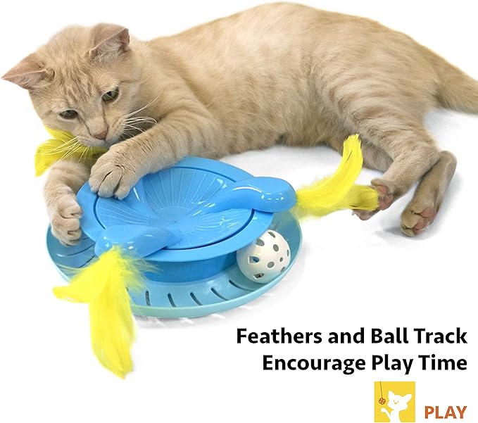 Kitty City Swat Track Cat Toy, 3 Toys in 1 Cat Toy, Deluxe and Basic Cat Toy Box, Ball Track