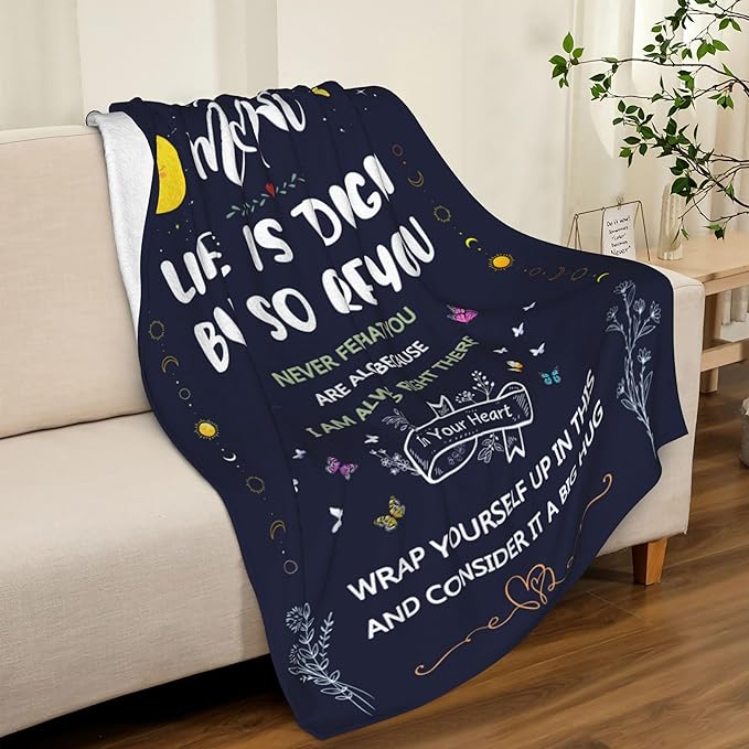 Mom Blanket Gifts, Mom Birthday Gifts Throw Blanket, Moms Gift from Daughter Son, Best Mommy Gift for Mothers Day I Love You Moms 80"x60"