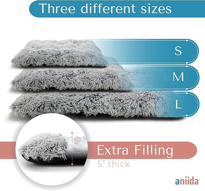 Washable Dog Cat Bed, Washable Pet Bed, Cat Beds for Indoor Cats, Dog Bed Medium Size Dog, Small Dog Bed, Comfortable Bed for Dogs and Cats (Large 37L x 25W x 5Th inches)