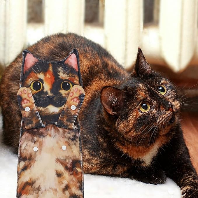 Cat Funny Hand Towels for Bathroom Kitchen- Cute Decorative Kitten Decor Hanging Face Towels- Unique Housewarming Valentines Mothers Birthday Gifts for Women Mom Cat Lovers