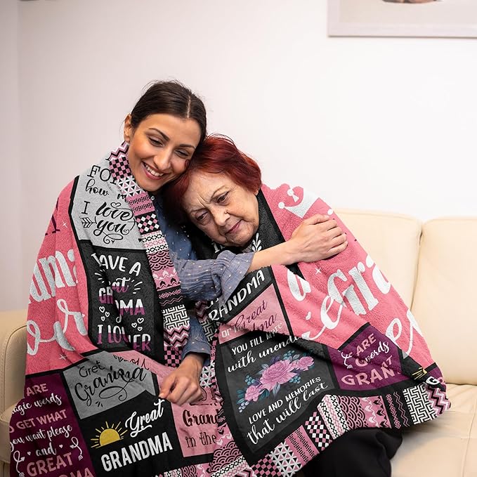 Great Grandma Gifts Blanket, 60"x50", Christmas/Birthday Gifts for Great Grandmother
