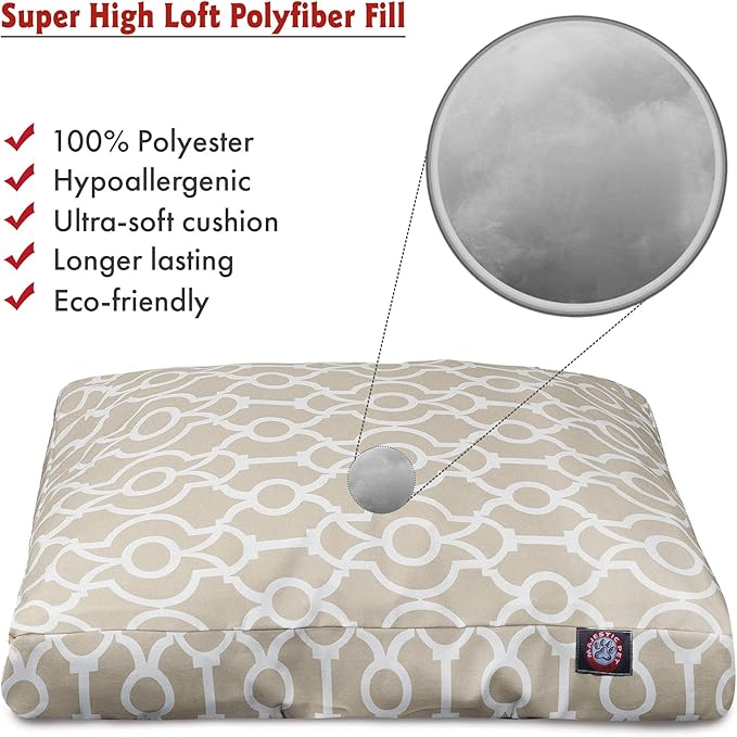 Majestic Pet Athens Sand Medium Rectangle Pet Bed