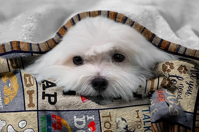 Dog Mom Gifts for Women, Dog Lovers Gifts, Presents for Dog Lovers/Moms Women, Doggie Blanket 50"x60", Presents from Doggie to Mom