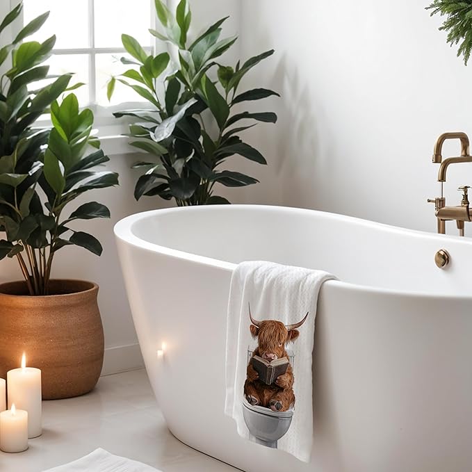 Cow Bathroom Hand Towels, Cows Hand Towels for Bathroom, Cow Bathroom Decor, Funny Hand Towels, Cow Lover Gifts, Cow Gifts for Woman, Cow Themed Gifts, 16x24 Inch