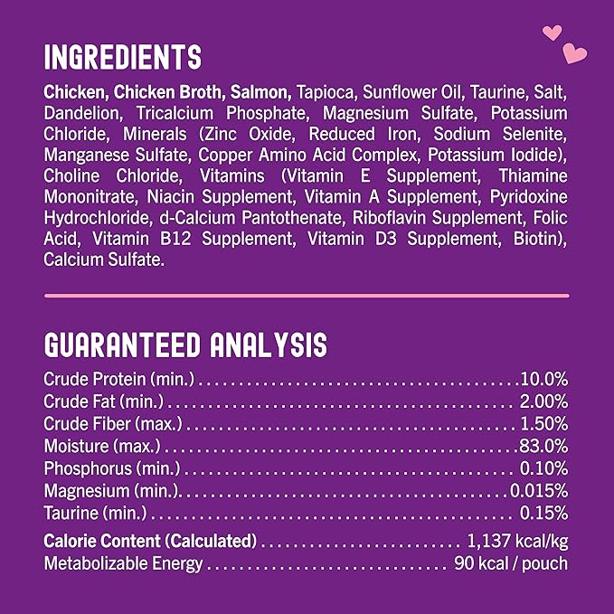 Stella & Chewy’s Carnivore Cravings Savory Shreds Wet Cat Food Pouches – Grain Free, Protein Rich Meal, Topper or Treat – Chicken & Salmon Recipe (2.8 Ounce Pouches, Case of 12)