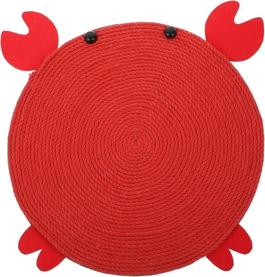 SUPVOX Cat Scratching Post Cat Lounge Pet Pad Kitten Sisal Scratcher Small Cat Toys Sisal Cat Scratcher Cat Grinding Claws Mat Grinding Claws Pad Floor Rugs Red Box Mat Sisal Rope The Cat