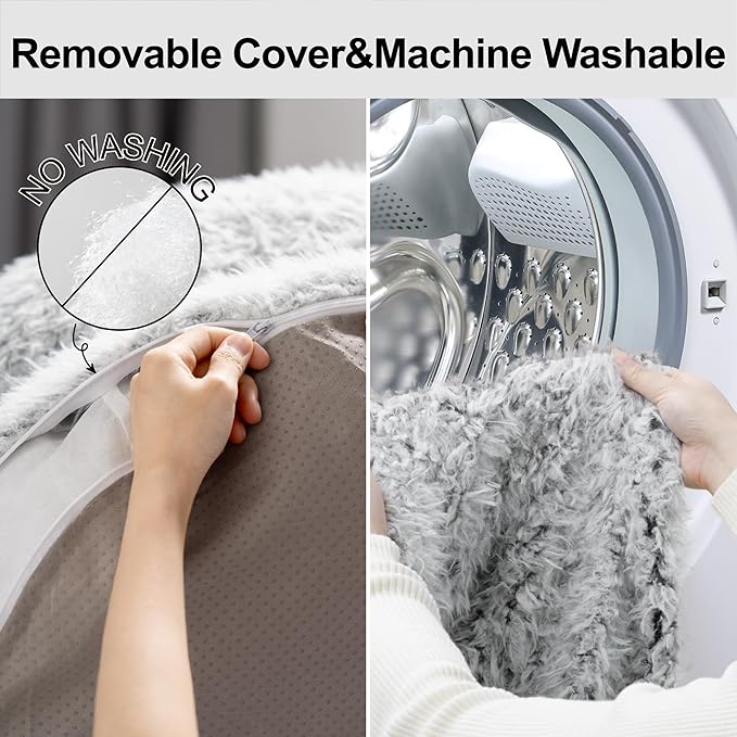 MEWOOFUN Cute Plush Cat Bed, Indoor High Cushion Donut Donut Puppy Bed, Cozy Pet Sofa for Small Dogs and Cats Cartoon Soft Bed