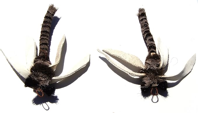 Dragonfly Refill/Attachment Cat Toy - Natural Buffalo/Deer: Fits Wildcat and Popular Bird and Mouse Type Wands/Poles