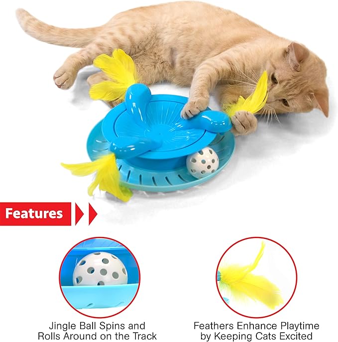 Kitty City Swat Track Cat Toy, 3 Toys in 1 Cat Toy, Deluxe and Basic Cat Toy Box, Ball Track