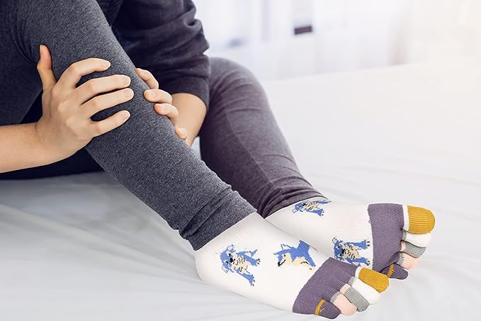 Benefeet Sox Funny Toe Socks Women Five Finger Socks Girls Cute Toe Seperated Cotton Socks Running Athletic Christmas Gifts