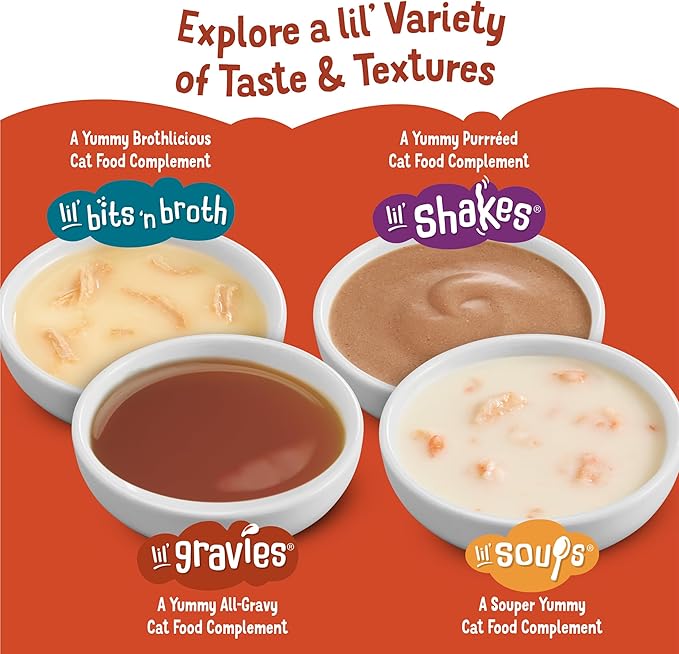 Purina Friskies Lil' Gravies Roasted Chicken Flavor Cat Food Lickable Cat Treats - (Pack of 16) 1.55 oz. Pouches